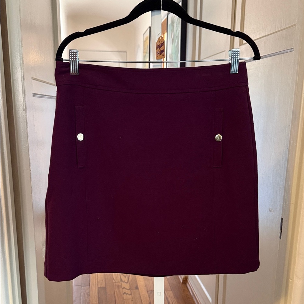 LOFT Rich Plum Mini Skirt Size 8